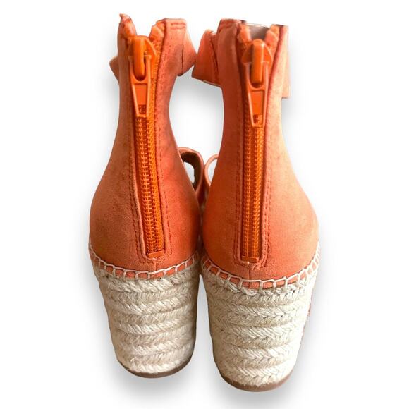 Nordstrom Rack Caroline Platform Wedge Heel Sandal Orange Size Women 9.5M - Picture 4 of 6
